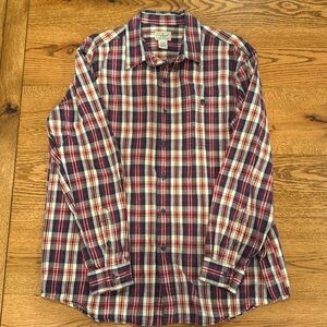 LIKE NEW.  LLBean men’s large plaid shirt